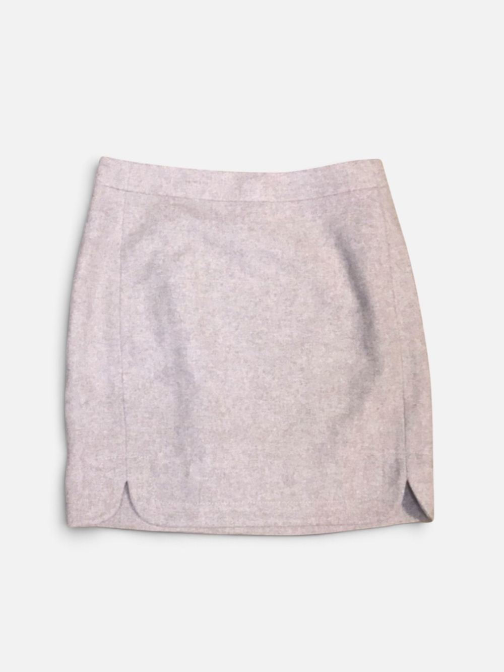 J. Crew Double Notch Wool Blend Mini Skirt in Oatmeal Size 00